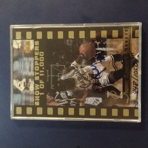 Shawn Respert autographed basketball card in protective cover. 448/1050
